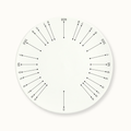 Plat Diviseur - White ceramic round cake platter with slicing guide — Modern design